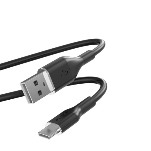 Kup 1.5m PURO ICON Soft-Kabel USB-C/USB-A (Schwarz) - PUR675 - {ean13} - Sklep Home Screen