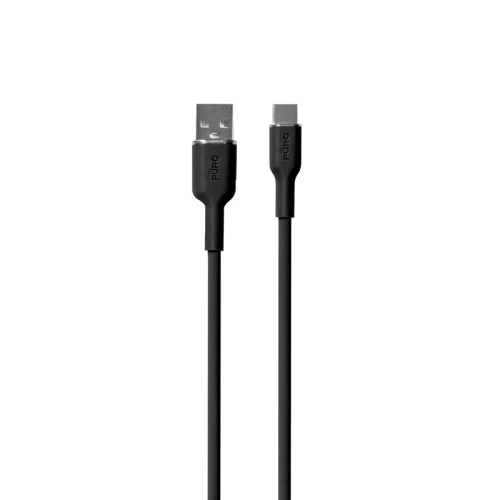 Kup 1.5m PURO ICON Soft-Kabel USB-C/USB-A (Schwarz) - PUR675 - {ean13} - Sklep Home Screen