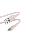 Kabel PURO ICON Soft Cable USB-C/USB-A 1.5m (Roz prăfuit)