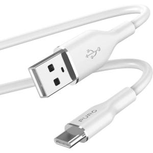 Kup Kábel PURO ICON Soft Cable USB-C/USB-A 1.5m (Fehér) - PUR677 - {ean13} - Sklep Home Screen