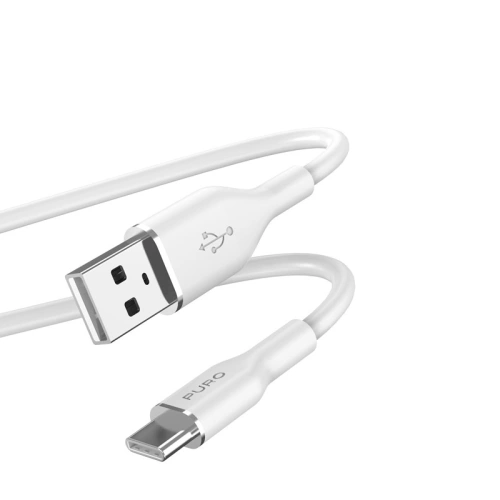 Kup 1.5m PURO ICON Soft-Kabel USB-C/USB-A (Weiß) - PUR677 - {ean13} - Sklep Home Screen