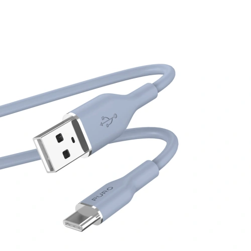 Kup Kábel PURO ICON Soft Cable USB-C/USB-A 1.5m (Porcelánkék) - PUR678 - {ean13} - Sklep Home Screen