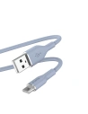 1.5m PURO ICON Soft-Kabel USB-C/USB-A (Puderblau)