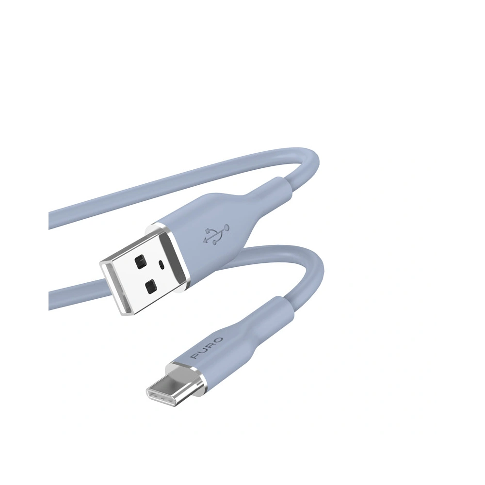 Kabel PURO ICON Soft Cable USB-C/USB-A 1.5m (Powder Blue)