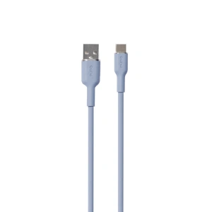 Kup 1.5m PURO ICON Soft-Kabel USB-C/USB-A (Puderblau) - PUR678 - {ean13} - Sklep Home Screen