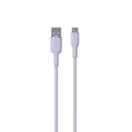 Kup 1.5m PURO ICON Soft Kabel USB-C/USB-A (Tech Lavendel) - PUR679 - {ean13} - Sklep Home Screen