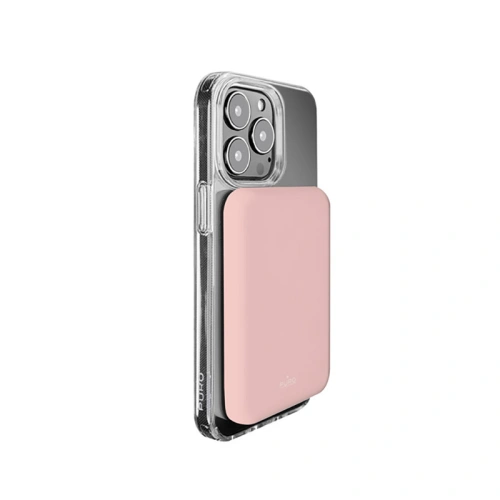 Kup Powerbank bezprzewodowy MagSafe PURO Slim PowerMag 4000mAh (Dusty Pink) - PUR681 - {ean13} - Sklep Home Screen