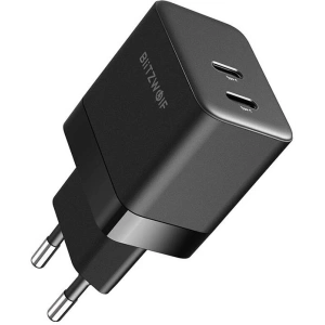 Kup Ładowarka sieciowa Blitzwolf BW-S22 GaN 2x USB-C, 35W (czarna) - BLZ552 - {ean13} - Sklep Home Screen