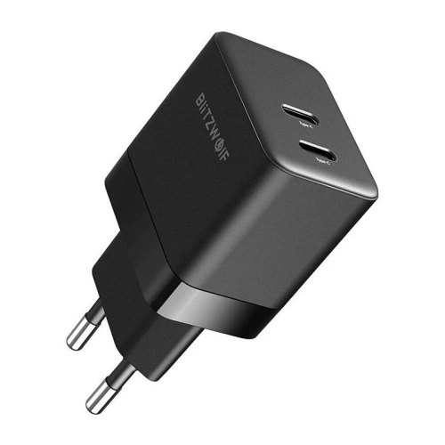 Kup Blitzwolf BW-S22 GaN hálózati töltő 2x USB-C, 35W (fekete) - BLZ552 - {ean13} - Sklep Home Screen