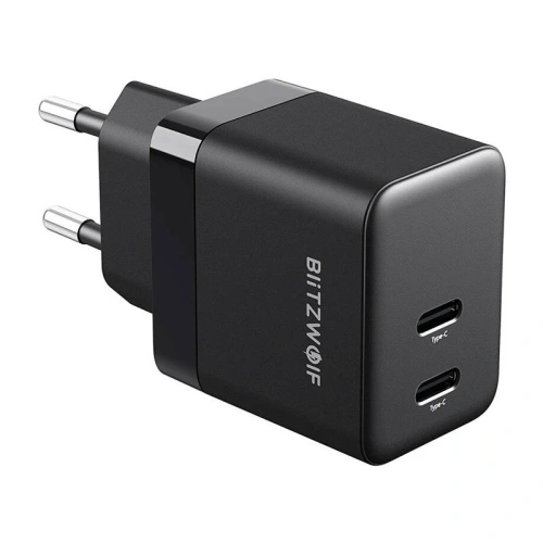 Kup Blitzwolf BW-S22 GaN hálózati töltő 2x USB-C, 35W (fekete) - BLZ552 - {ean13} - Sklep Home Screen