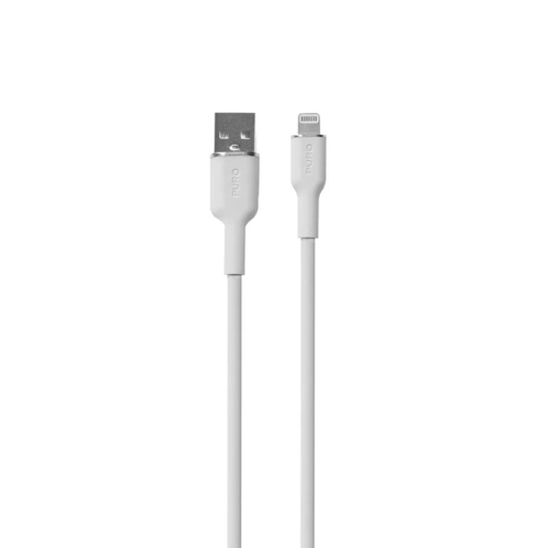 Kup Cablul PURO ICON Soft Cable USB-A/Lightning 1.5m (Alb) - PUR684 - {ean13} - Sklep Home Screen