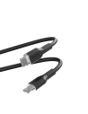 1.5m PURO ICON Soft-Kabel USB-C/Blitz (Schwarz)