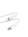 Kábel PURO ICON Soft Cable USB-C/Lightning 1.5m (Fehér)