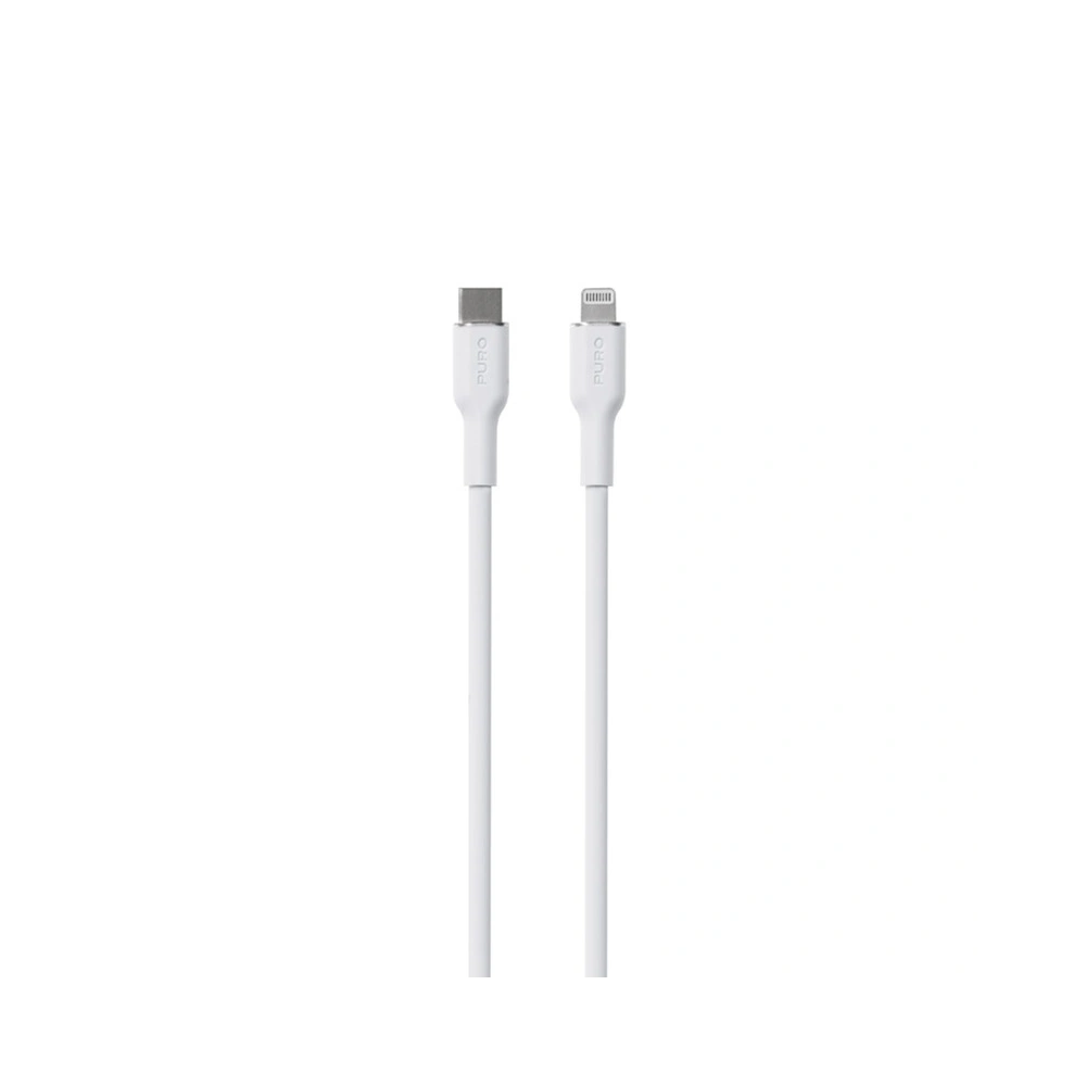 Kabel PURO ICON Soft Cable USB-C/Lightning 1.5m (White)