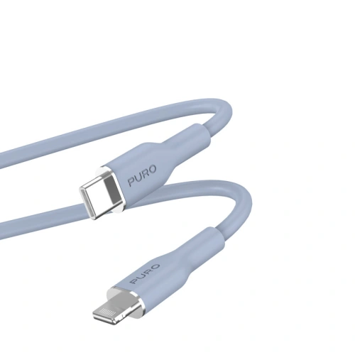 Kup Kábel PURO ICON Soft Cable USB-C/Lightning 1.5m (Porcelánkék) - PUR687 - {ean13} - Sklep Home Screen