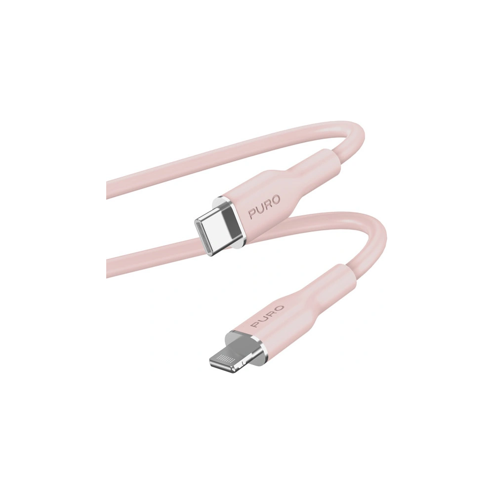 Kabel PURO ICON Soft Cable USB-C/Lightning 1.5m (Dusty Pink)