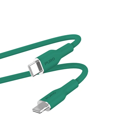 Kup Cablul PURO ICON Soft Cable USB-C/Lightning 1.5m (Jade) - PUR690 - {ean13} - Sklep Home Screen
