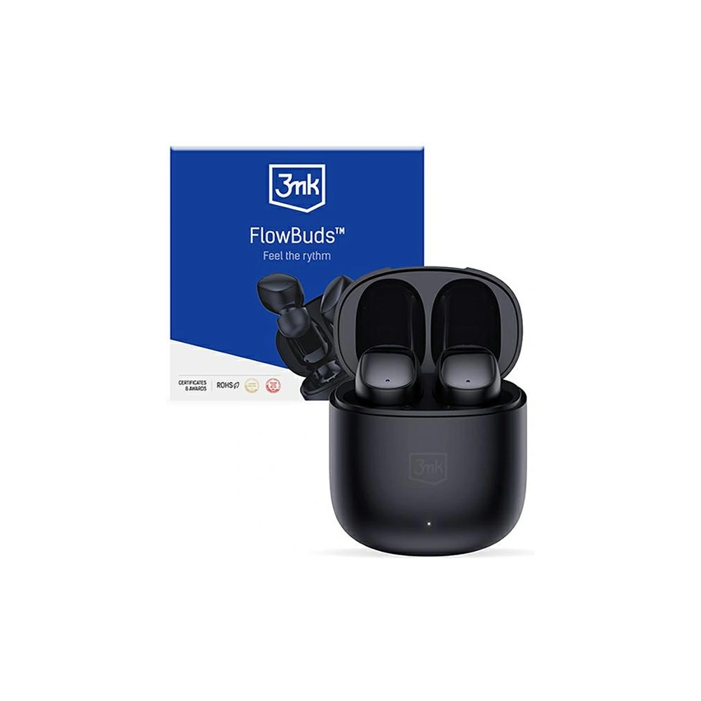Słuchawki TWS 3MK FlowBuds Bluetooth 5.3 czarny