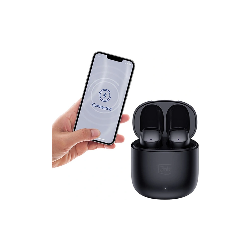 Słuchawki TWS 3MK FlowBuds Bluetooth 5.3 czarny