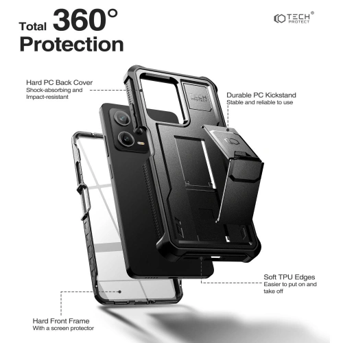Kup Tech-Protect Xiaomi Tasche Kevlar Pro Redmi Note 12 Pro 5G/POCO X5 Pro 5G Schwarz - THP1908 - {ean13} - Sklep Home Screen