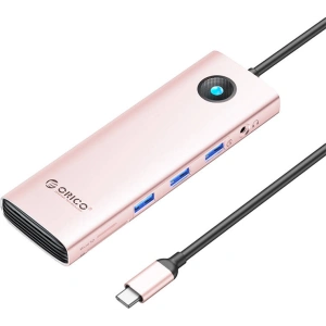 Kup Dokkoló állomás HUB 10 az 1-ben Orico USB-C, HDMI, 3xUSB, SD/TF, Audio (rózsaarany) - ORC141 - {ean13} - Sklep Home Screen