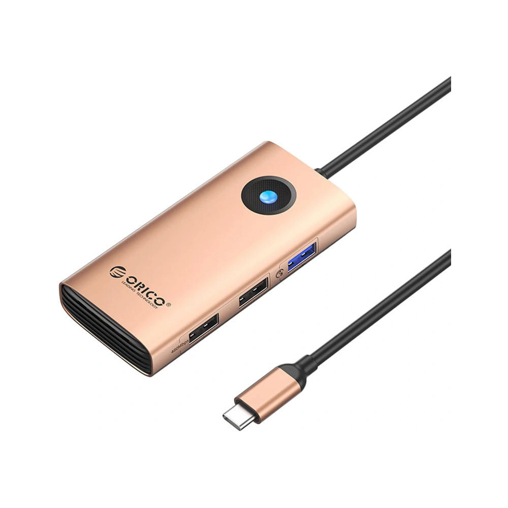 Stacja dokująca HUB 5w1 Orico USB-C, HDMI, 2xUSB (różowe złoto)