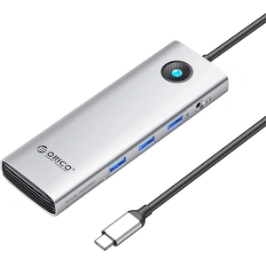 Kup Dokkoló állomás HUB 10in1 Orico USB-C, HDMI, 3xUSB, SD/TF, Audio (ezüst) - ORC145 - {ean13} - Sklep Home Screen