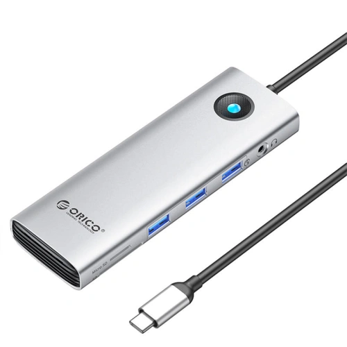 Kup Statie de docare HUB 10w1 Orico USB-C, HDMI, 3xUSB, SD/TF, Audio (argintie) - ORC145 - {ean13} - Sklep Home Screen