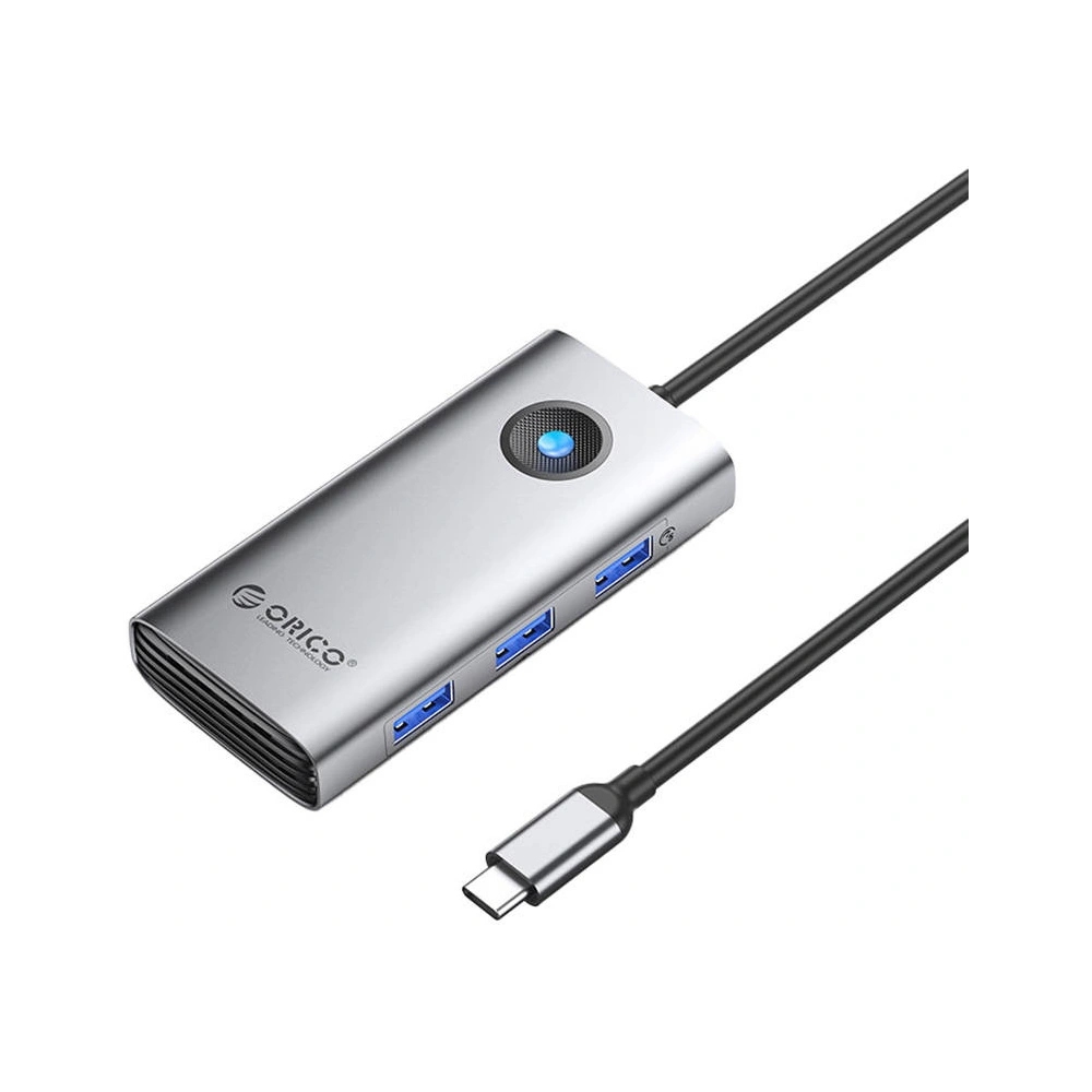 Stacja dokująca HUB 6w1 Orico USB-C, HDMI, 3xUSB (szara)