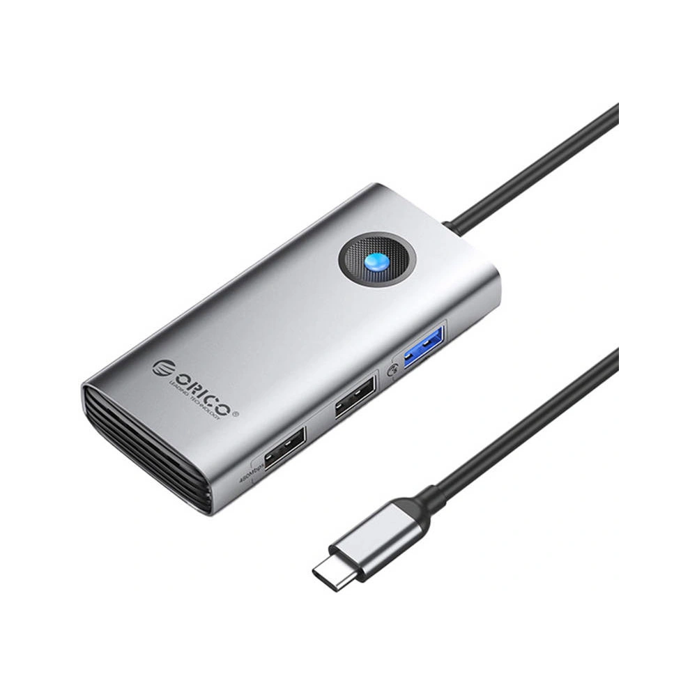 Stacja dokująca HUB 5w1 Orico USB-C, HDMI, 2xUSB (szara)