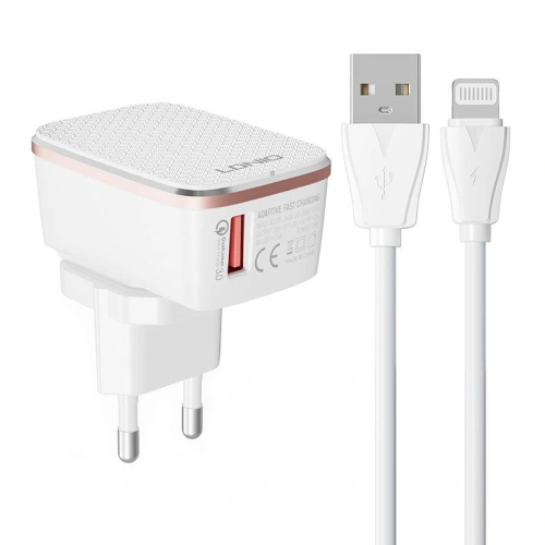 Kup Síťová nabíječka LDNIO A1204Q 18W + kabel Lightning - LDN109 - {ean13} - Sklep Home Screen