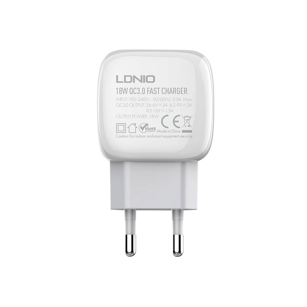 Ładowarka sieciowa LDNIO A1306Q 18W + kabel microUSB