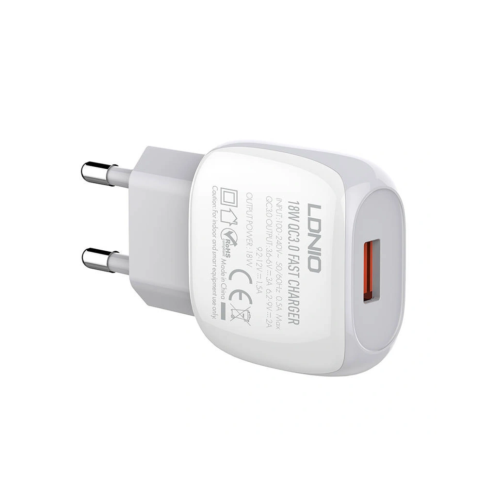 Ładowarka sieciowa LDNIO A1306Q 18W + kabel microUSB