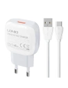Încărcătorul de rețea LDNIO A1306Q 18W + cablu USB-C