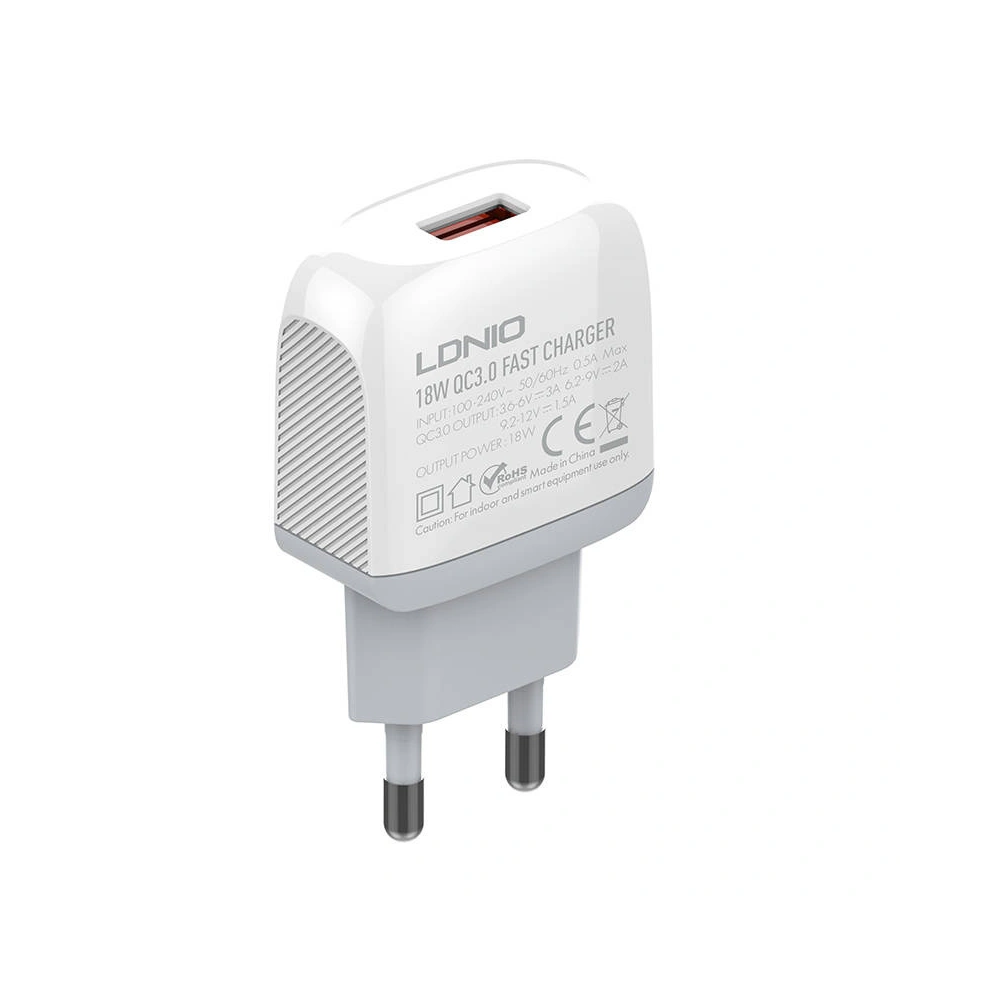Ładowarka sieciowa LDNIO A1307Q 18W + kabel USB-C