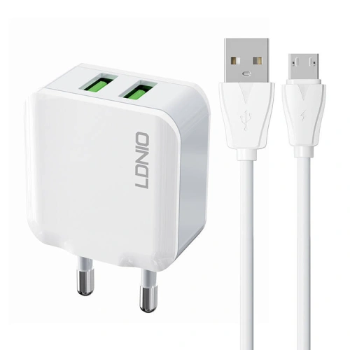 Kup Încărcător de rețea LDNIO A2201 2xUSB-A + cablu Micro USB - LDN124 - {ean13} - Sklep Home Screen