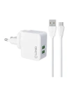 Încărcător de rețea LDNIO A2203 2xUSB-A + cablu USB-C