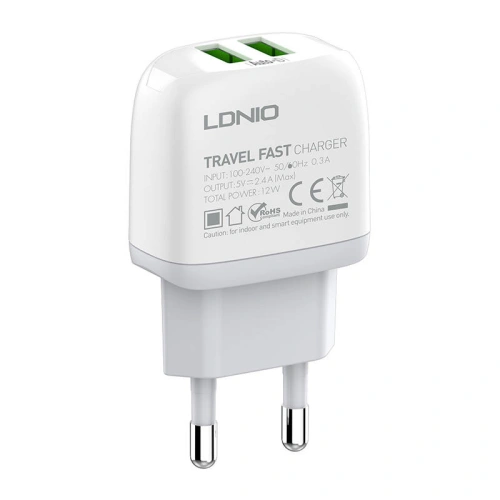 Kup Ładowarka sieciowa LDNIO A2219 2xUSB-A + kabel Lightning - LDN132 - {ean13} - Sklep Home Screen