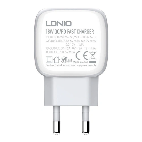 Kup Încărcător de rețea LDNIO A2313C USB-A, USB-C 20W + cablu USB-A/Lightning - LDN135 - {ean13} - Sklep Home Screen