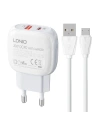 Încărcător de rețea LDNIO A2313C USB-A, USB-C 20W + cablu microUSB