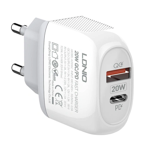 Kup LDNIO Ladegerät A2316C USB-A, USB-C + USB-C/USB-C-Kabel - LDN144 - {ean13} - Sklep Home Screen