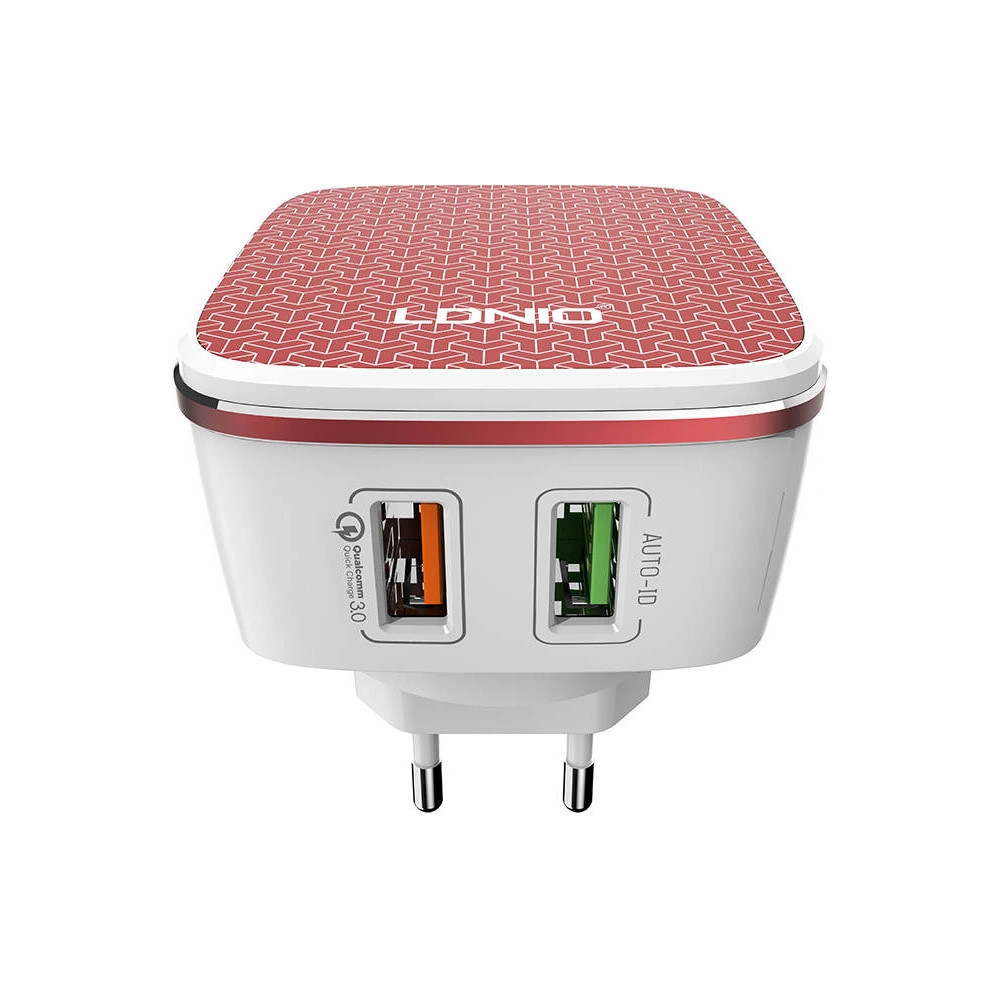 Ładowarka sieciowa LDNIO A2405Q 2xUSB-A + kabel Lightning