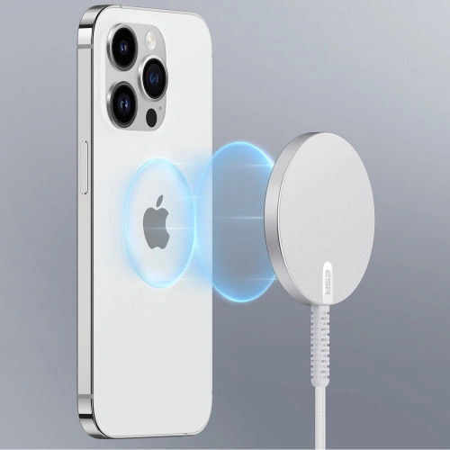 Kup Ładowarka bezprzewodowa ESR Halolock Mini Magnetic MagSafe Wireless Charger Silver - ESR668 - {ean13} - Sklep Home Screen