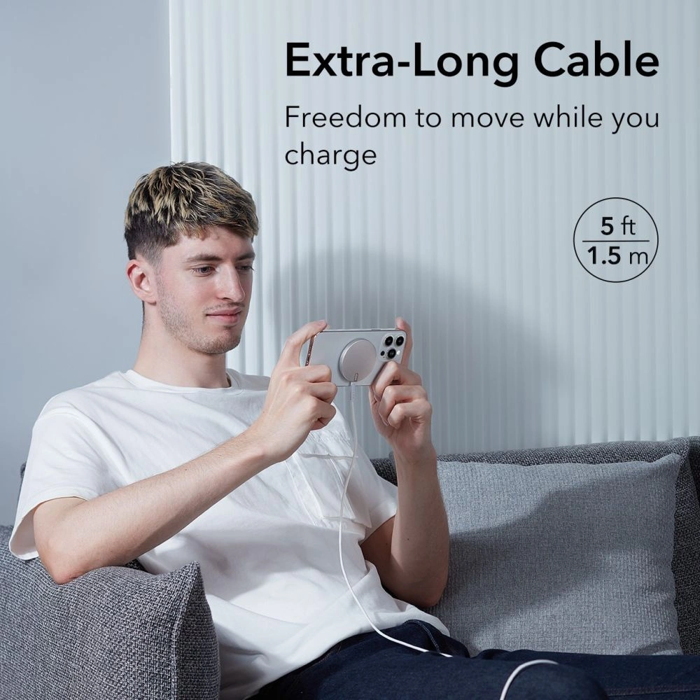 Ładowarka bezprzewodowa ESR Halolock Mini Magnetic MagSafe Wireless Charger Silver