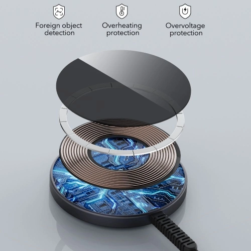 Kup Vezeték nélküli töltő ESR Halolock Mini Magnetic MagSafe vezeték nélküli töltő fekete - ESR669 - {ean13} - Sklep Home Screen