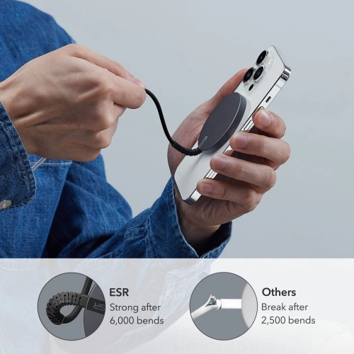 Kup Vezeték nélküli töltő ESR Halolock Mini Magnetic MagSafe vezeték nélküli töltő fekete - ESR669 - {ean13} - Sklep Home Screen