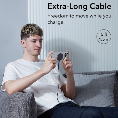 Kup Vezeték nélküli töltő ESR Halolock Mini Magnetic MagSafe vezeték nélküli töltő fekete - ESR669 - {ean13} - Sklep Home Screen