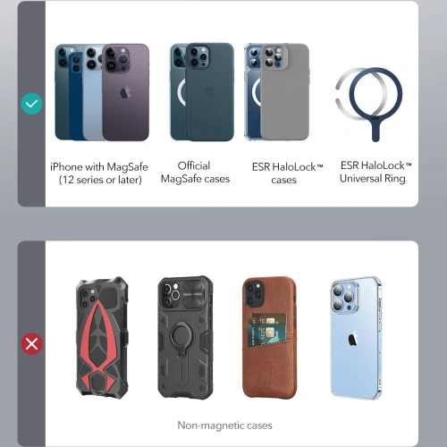 Kup Vezeték nélküli töltő ESR Halolock Mini Magnetic MagSafe vezeték nélküli töltő fekete - ESR669 - {ean13} - Sklep Home Screen