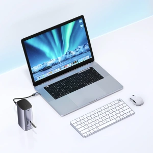 Kup UGREEN CM555 HUB 12in1 USB-C - USB HDMI DP RJ45 AUX SD TF Docking Station grau - UGR1491 - {ean13} - Sklep Home Screen