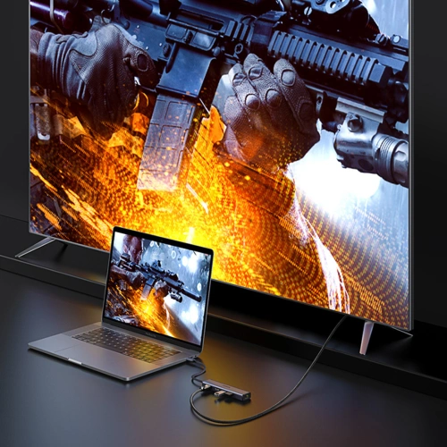 Kup Adaptér HUB UGREEN CM475 5v1 USB C - 3x USB 3.0/HDMI/RJ45 šedý - UGR1492 - {ean13} - Sklep Home Screen
